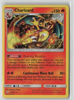Charizard (SM Team Up) 14/181 Holo Rare Deck Exclusives Pokemon NM Cracked Ice - Image 1