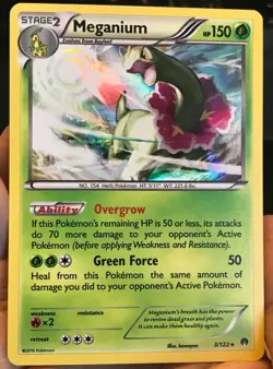 Meganium HOLO RARE 3/122 XY BREAKPoint Pokemon 2016 NM - Image 1