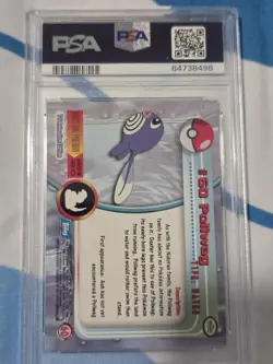 1999 Pokemon Topps Poliwag Blue Logo PSA 10! - Image 2