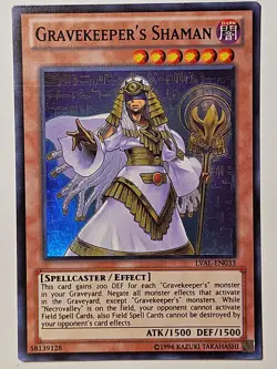 Yugioh - Gravekeeper's Shaman - Super Rare - LVAL-EN033 - Mint - Image 1