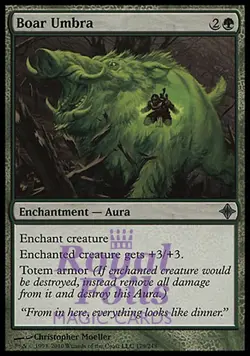 Boar Umbra ROE MTG 3x FOIL Rise of Eldrazi Uncommon 2 MINT + 1 NM green - Image 1