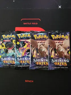 Pokemon Shining Fates - Lot of 4 Booster Packs Sealed - Image 1