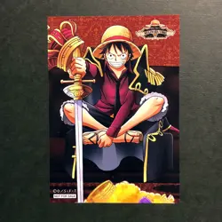 J017 Luffy Japanese One Piece Mugiwara Store Bromide Card - Image 1