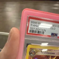 Typhlosion 18/111 1st Edition PSA 8 -Neo Genesis - Rare Holo Pokemon Card Swirl - Image 3