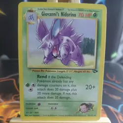 Giovanni's Nidorino Gym Challenge 45/132 Vintage WOTC Pokemon TCG Card - Image 1