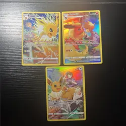 Eevee Flareon Jolteon Trainer Gallery 3 Card LOT NM TG11/TG04 TG01 - Image 1