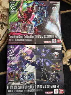 Gundam Assemble Premium Card Collection Iron Orphans & GQuuuuuuX Set of 2 - Image 1
