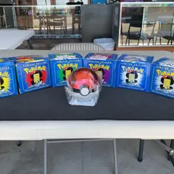Complete Set Of 6 Blue 1st Series 23k Gold Pokemon Cards 1999 Burger King Promo - Image 3