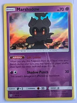 Marshadow HOLO Rare 45/73 Pokemon SM Shining Legends TCG Card NM 2017 - Image 1