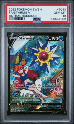 PSA 10 Starmie V TG13 Full Art Misty Astral Radiance 2022 English Pokemon Card - Image 1