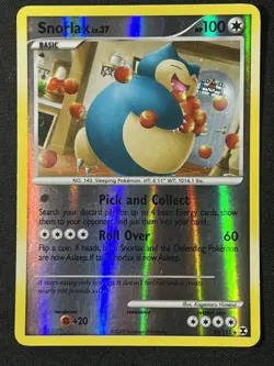 Pokemon Card - Snorlax Rising Rivals 33/111 Reverse Holo Rare MP - Image 1