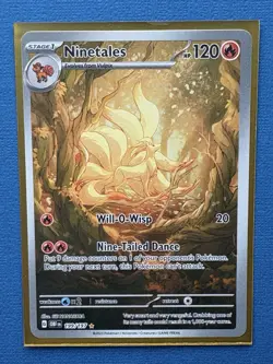 Pokemon Ninetails TCG Sv03: Obsidian Flames Holo Illustration Rare Card 199/197 - Image 1