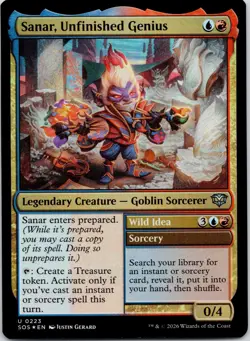 Sanar, Unfinished Genius Foil U Secrets of Strixhaven 223 NM - Image 1