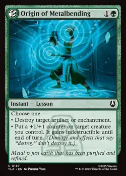 Origin of Metalbending 187 Avatar The Last Airbender MTG Magic the Gathering NM - Image 1