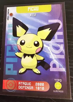 PICHU - POKEMON POKEDEX EDITION UNIQUE SPANISH CARD - Image 1