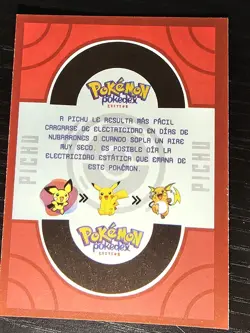 PICHU - POKEMON POKEDEX EDITION UNIQUE SPANISH CARD - Image 2