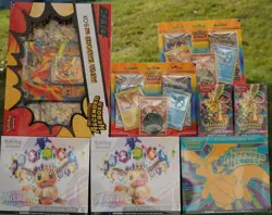Sealed Pokemon Lot | 3 ETBS | 2 Booster Bundles | 1 Mega Emborr ex Box + MORE - Image 1