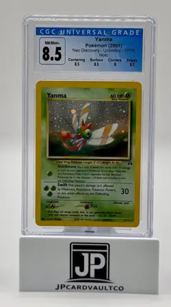J4 Yanma 2001 - Neo Discovery - 17/75 Holo Pokemon - CGC 8.5 - Image 1