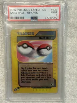 lot of 5 Pokemon Cards- 2002 DUAL BALL - WIMPOD - SURFING PIKACHU - MISMAGIUS - - Image 2