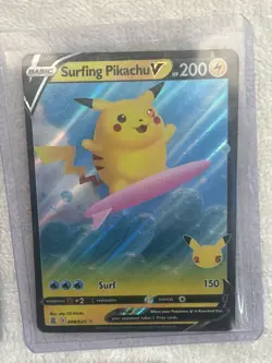 lot of 5 Pokemon Cards- 2002 DUAL BALL - WIMPOD - SURFING PIKACHU - MISMAGIUS - - Image 4