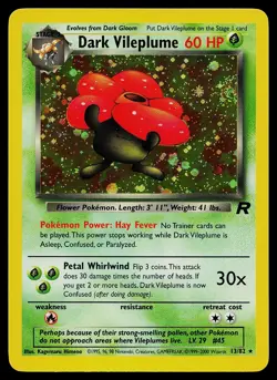 Pokemon Card - Dark Vileplume Team Rocket 13/82 Holo Rare - Image 1