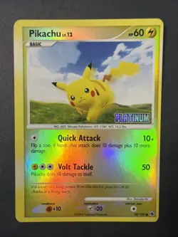Pokemon 2008 Pikachu 70/100 Majestic Dawn Reverse Holo Platinum Stamped - Image 1