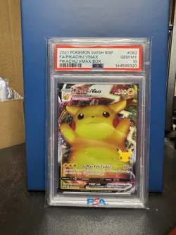 2021 Pokemon Celebrations Sword Shield BSP Pikachu VMax FA Box PSA 10 - Image 1