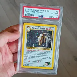 PSA 8 Giovanni's Persian Gym Challenge Holo Pokemon Card 8/132 - Image 1