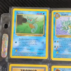 WOTC 1999 Pokemon TCG Fossil 9 Card Lot Horsea Seadra Omanyte Omastar Near Mint - Image 2