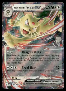Pokemon Cards Team Rocket's Persian ex 150/182 Destined Rivals Double Rare NM - Image 1