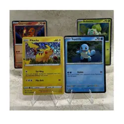 Pokemon Starter Promo Lot – Pikachu, Charmander, Bulbasaur, Squirtle Holo Cards - Image 1