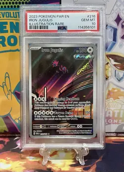 2023 Pokemon Paradox Rift IRON JUGULIS 216/182 ILLUSTRATION RARE PSA 10 GEM MINT - Image 1