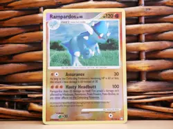 Pokemon RAMPARDOS 33/123 REV HOLO | LP Light Play | Mysterious Treasures | 2007 - Image 1