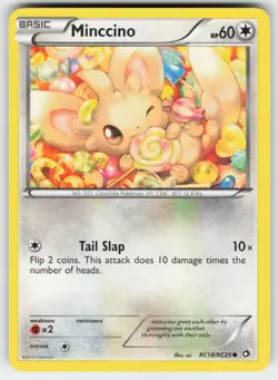 Minccino RC18/RC25 Holo Legendary Treasures: Radiant Collection Pokemon LP - Image 1