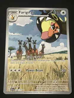 Pokemon Farigiraf 228/193 Paldea Evolved Illustration Rare Holo - Image 1