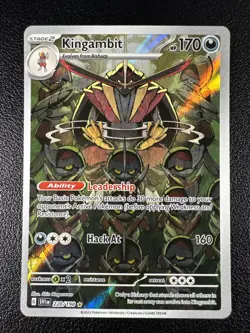 Pokemon Kingambit Illustration Rare IR Full Art Holo 220/198 Scarlet & Violet - Image 1
