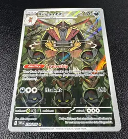 Pokemon Kingambit Illustration Rare IR Full Art Holo 220/198 Scarlet & Violet - Image 2