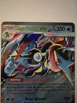 Pokemon TCG Mega Greninja ex NM - 022/086 - ME04: Chaos Rising (CRI) - Image 2