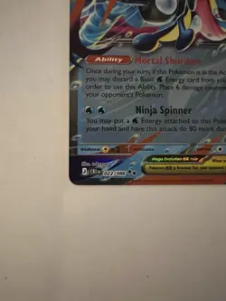 Pokemon TCG Mega Greninja ex NM - 022/086 - ME04: Chaos Rising (CRI) - Image 4