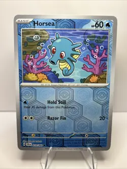 2023 Pokemon S&V Shrouded Fable Horsea 10 /64 Reverse Holographic Holo Foil - Image 1