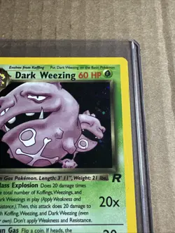 Pokemon TCG Holo Dark Weezing 14/82 Team Rocket HP - Image 3