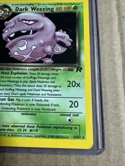 Pokemon TCG Holo Dark Weezing 14/82 Team Rocket HP - Image 5