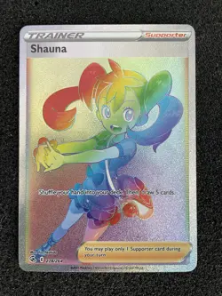 Shauna 278/264 Fusion Strike Full Art Secret Rainbow Rare Pokemon NM - Image 2