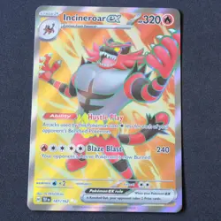 Incineroar ex 187 NM Pokemon SV05: Temporal Forces Ultra Rare Holofoil - Image 1