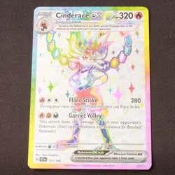 Cinderace ex - 157/142 SV07: Stellar Crown Pokemon Ultra Rare Holofoil NM - Image 1