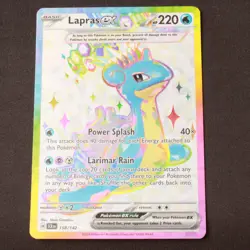 Lapras ex - 158/142 SV07: Stellar Crown Pokemon Ultra Rare Holofoil NM - Image 1