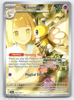 Lillie's Ribombee 164/159 Pokemon Journey Together Illustration Rare - Image 1