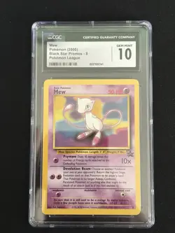 MEW - BLACK STAR PROMO CGC 10 (Non-Holo) - #8 Pokemon Movie promo (2000) - Image 1