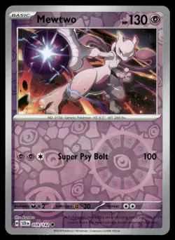 MEWTWO 59/142 UNCOMMON STELLAR CROWN POKEMON REVERSE HOLO NM - Image 2