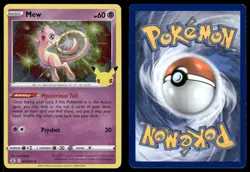 MEW 011/025 HOLO RARE CELEBRATIONS POKEMON HOLO LP - Image 1